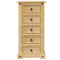 vidaXL Bedside Cabinet Corona 53x39x103 cm Solid Wood Pine