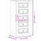 vidaXL Bedside Cabinet Corona 53x39x103 cm Solid Wood Pine