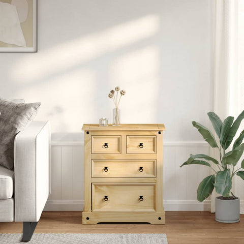 vidaXL Chest of Drawers Corona 80x43x91 cm Solid Wood Pine