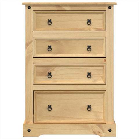 vidaXL Chest of Drawers Corona 80x43x114 cm Solid Wood Pine