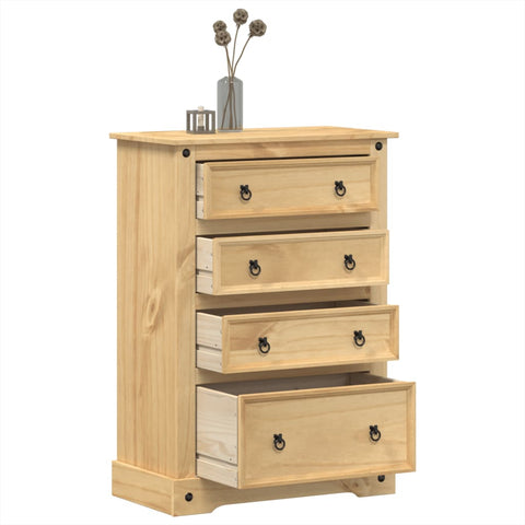 vidaXL Chest of Drawers Corona 80x43x114 cm Solid Wood Pine
