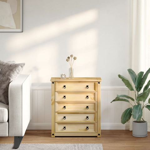vidaXL Chest of Drawers Corona 80x40x89 cm Solid Wood Pine