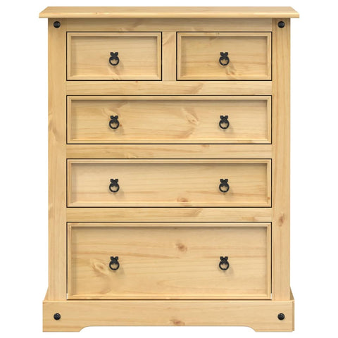 vidaXL Chest of Drawers Corona 92x48x114 cm Solid Wood Pine
