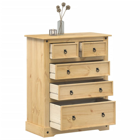 vidaXL Chest of Drawers Corona 92x48x114 cm Solid Wood Pine