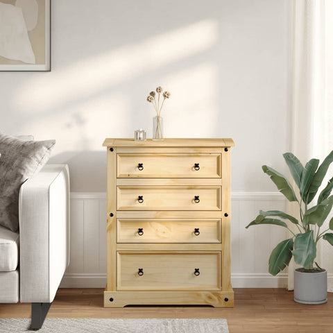 vidaXL Chest of Drawers Corona 92x48x120 cm Solid Wood Pine
