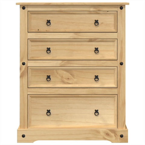 vidaXL Chest of Drawers Corona 92x48x120 cm Solid Wood Pine