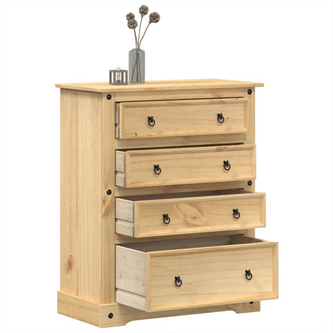 vidaXL Chest of Drawers Corona 92x48x120 cm Solid Wood Pine