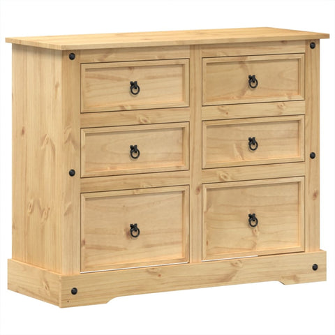 vidaXL Chest of Drawers Corona 110x43x91 cm Solid Wood Pine