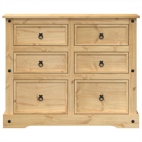 vidaXL Chest of Drawers Corona 110x43x91 cm Solid Wood Pine