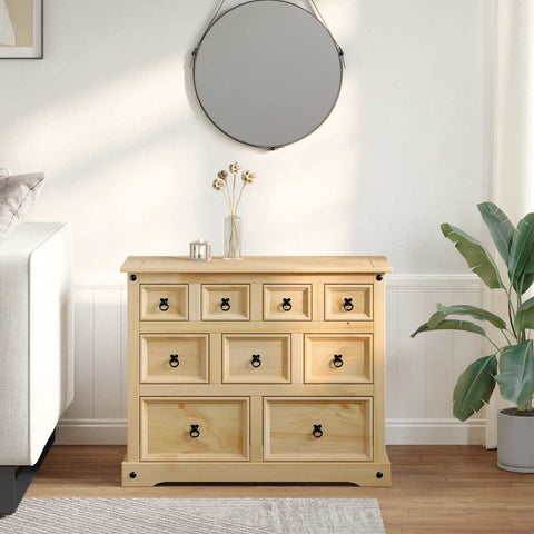 vidaXL Chest of Drawers Corona 101x45x82 cm Solid Wood Pine