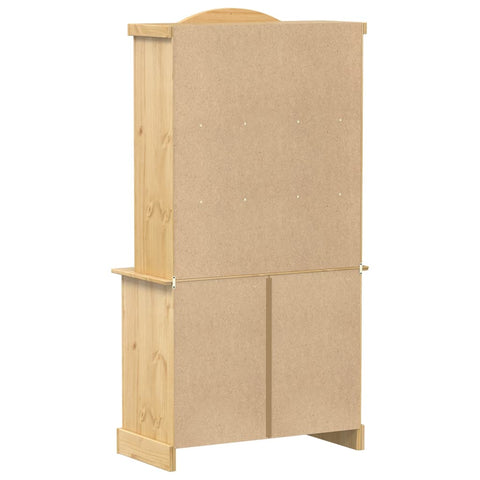 vidaXL Glass Display Cabinet Corona 100x48.5x179 cm Solid Wood Pine