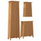 vidaXL 3 Piece Bathroom Furniture Set Solid Wood Pine
