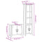 vidaXL 2 Piece Bathroom Furniture Set Solid Wood Pine