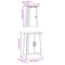 vidaXL 2 Piece Bathroom Furniture Set Solid Wood Pine