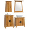 vidaXL 4 Piece Bathroom Furniture Set Solid Wood Pine