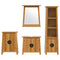 vidaXL 4 Piece Bathroom Furniture Set Solid Wood Pine