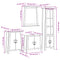 vidaXL 4 Piece Bathroom Furniture Set Solid Wood Pine