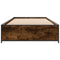 vidaXL Bed Frame without Mattress Smoked Oak 90x190 cm Single