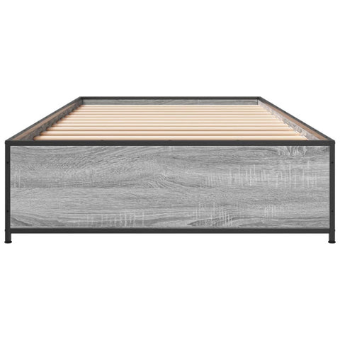 vidaXL Bed Frame without Mattress Grey Sonoma 90x190 cm Single