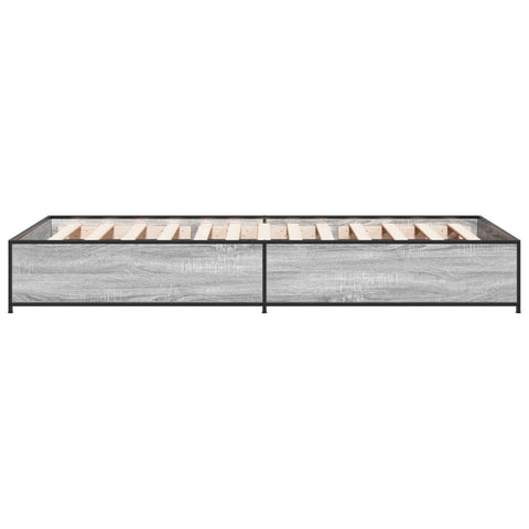 vidaXL Bed Frame without Mattress Grey Sonoma 90x190 cm Single
