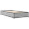 vidaXL Bed Frame without Mattress Grey Sonoma 90x190 cm Single