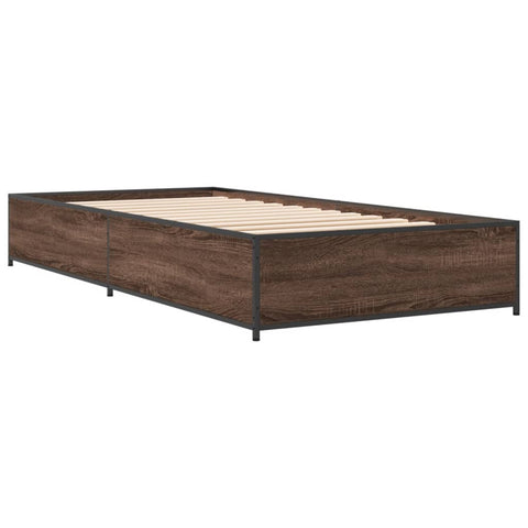 vidaXL Bed Frame without Mattress Brown Oak 90x190 cm Single