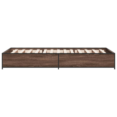 vidaXL Bed Frame without Mattress Brown Oak 90x190 cm Single