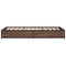 vidaXL Bed Frame without Mattress Brown Oak 90x190 cm Single