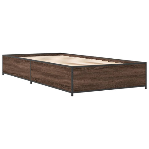vidaXL Bed Frame without Mattress Brown Oak 90x190 cm Single