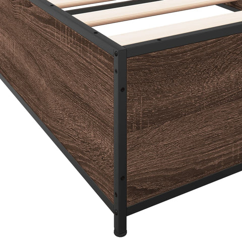 vidaXL Bed Frame without Mattress Brown Oak 90x190 cm Single
