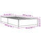 vidaXL Bed Frame without Mattress Grey Sonoma 75x190 cm Small Single