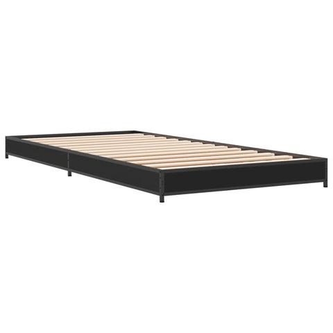 vidaXL Bed Frame without Mattress Black 90x190 cm Single