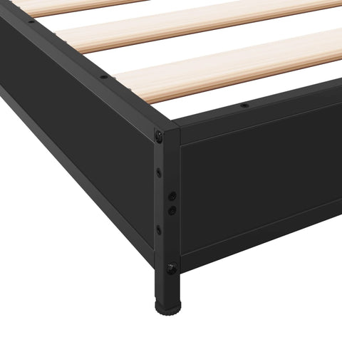 vidaXL Bed Frame without Mattress Black 90x190 cm Single