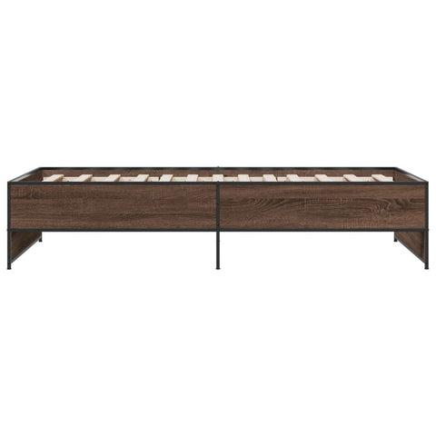 vidaXL Bed Frame without Mattress Brown Oak 75x190 cm Small Single