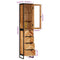 vidaXL Bathroom Cabinet 40x27x190 cm Iron and Solid Wood Acacia