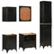 vidaXL 5 Piece Bathroom Furniture Set Iron and Solid Wood Mango