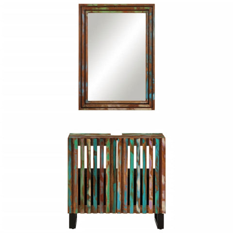 vidaXL 2 Piece Bathroom Furniture Set Solid Wood Acacia