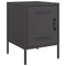 vidaXL Bedside Cabinet Black 36x39x50.5 cm Steel