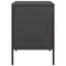 vidaXL Bedside Cabinet Black 36x39x50.5 cm Steel