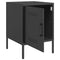 vidaXL Bedside Cabinet Black 36x39x50.5 cm Steel