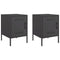 vidaXL Bedside Cabinets 2 pcs Black 36x39x50.5 cm Steel