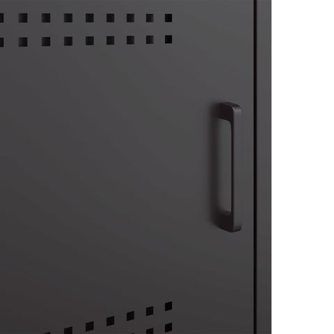 vidaXL Bedside Cabinets 2 pcs Black 36x39x50.5 cm Steel