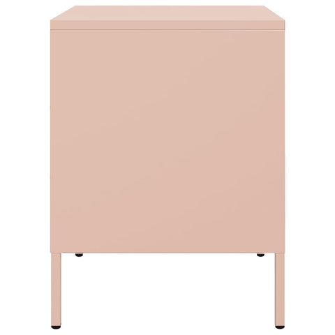 vidaXL Bedside Cabinet Pink 36x39x50.5 cm Steel