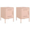 vidaXL Bedside Cabinets 2 pcs Pink 36x39x50.5 cm Steel