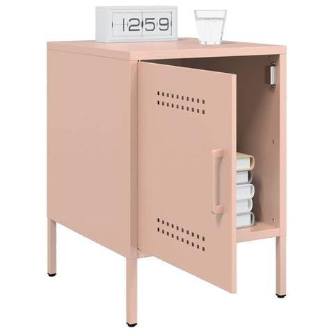 vidaXL Bedside Cabinets 2 pcs Pink 36x39x50.5 cm Steel