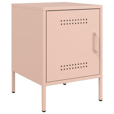 vidaXL Bedside Cabinets 2 pcs Pink 36x39x50.5 cm Steel