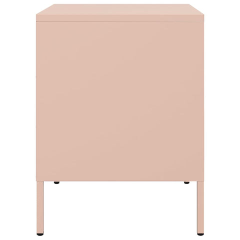 vidaXL Bedside Cabinets 2 pcs Pink 36x39x50.5 cm Steel