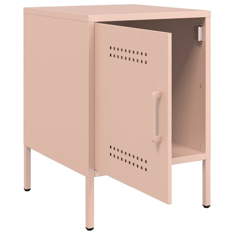 vidaXL Bedside Cabinets 2 pcs Pink 36x39x50.5 cm Steel