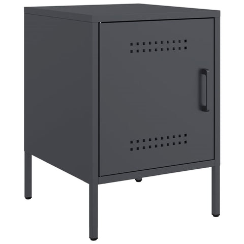 vidaXL Bedside Cabinets 2 pcs Anthracite 36x39x50.5 cm Steel