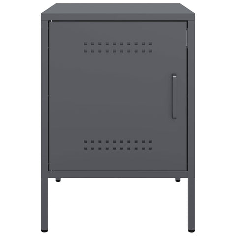 vidaXL Bedside Cabinets 2 pcs Anthracite 36x39x50.5 cm Steel